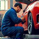 Mechanic performing car repair