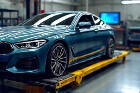 Car on wheel alignment machine