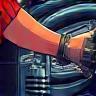 Mechanic working on car engine bay